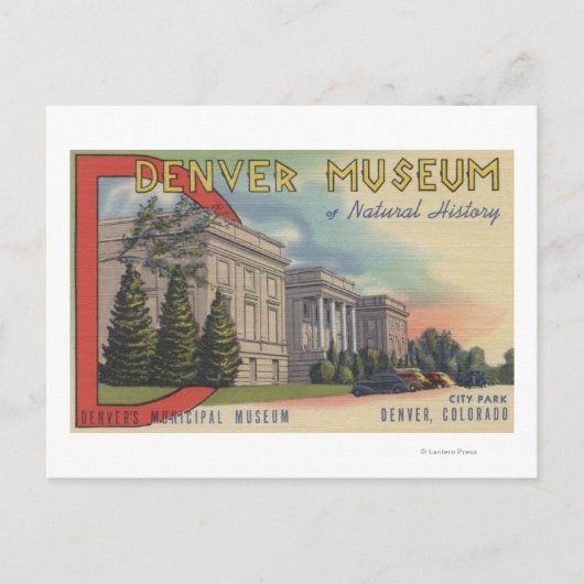 Carte Postale Vue du musée d'histoire naturelle de Denver (Devant)