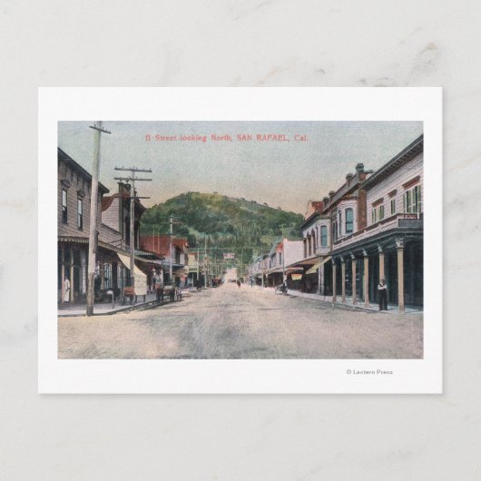 Carte Postale Vue du nord de B StreetSan Rafael, CA (Devant)
