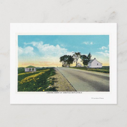 Carte Postale Vue du nord du champ de bataille de Saratoga (Devant)