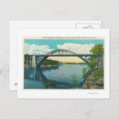 Carte Postale Vue du nouveau pont de suspension (Devant / Derrière)