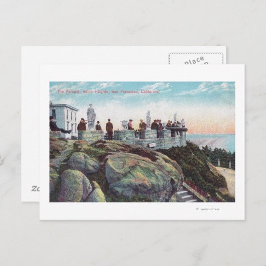 Carte Postale Vue du parapet à Sutro Heights (Devant / Derrière)