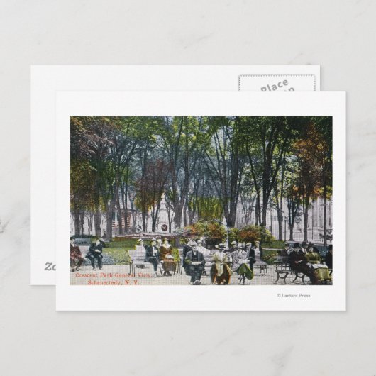 Carte Postale Vue du parc Crescent (Devant / Derrière)