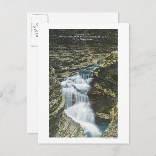 Carte Postale Vue du parc national des Chutes Diamond (Devant / Derrière)