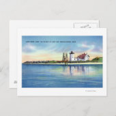 Carte Postale Vue du phare de Long Point (Devant / Derrière)