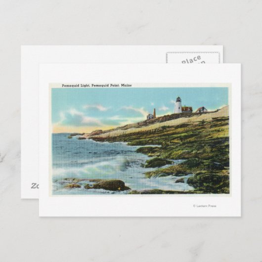 Carte Postale Vue du phare de Pemaquid (Devant / Derrière)