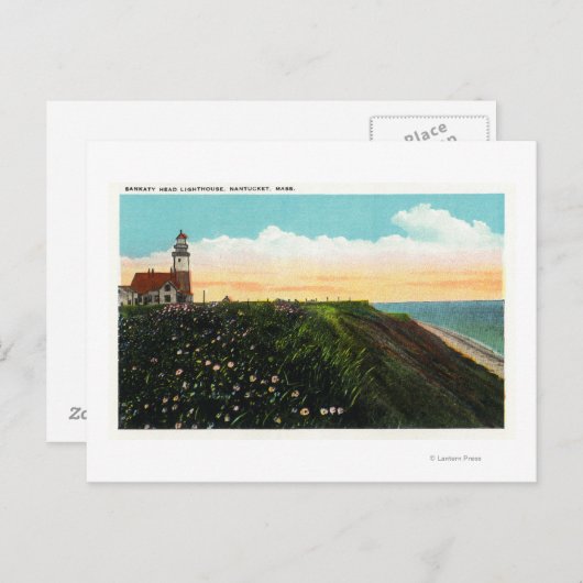 Carte Postale Vue du phare de Sankaty Head (Devant / Derrière)