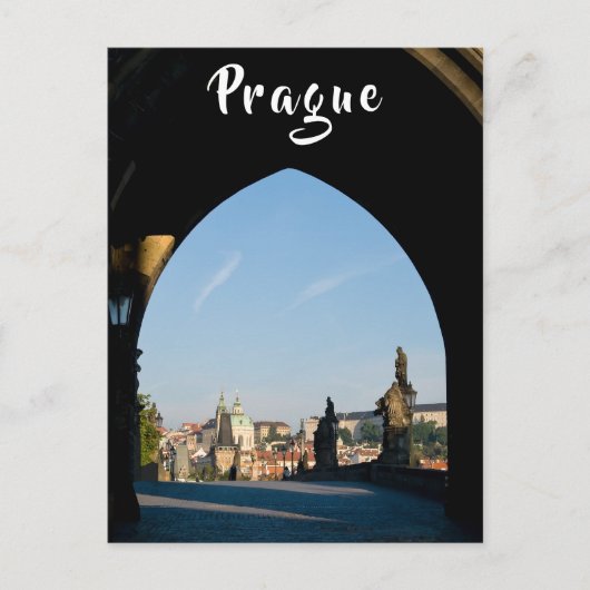 Carte Postale Vue du pont Charles à Prague (Devant)