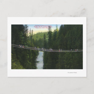 Carte Postale Vue du pont de suspension Capilano