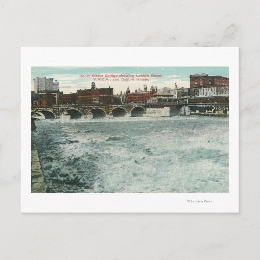 Carte Postale Vue du pont en rue de cour montrant Lehigh (Devant)