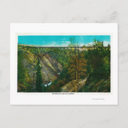 Carte Postale Vue du pont Hurricane Gulch, Alaska (Devant)