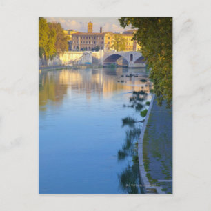 Carte Postale Vue du pont Ponte Sisto du Tibre