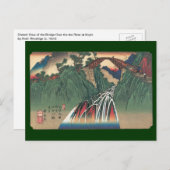 Carte Postale Vue du pont sur la rivière Ina, Nojiri par Hiroshi (Devant / Derrière)