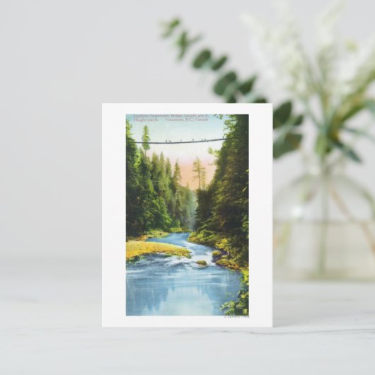 Carte Postale Vue du pont suspendu de Capilano # 2 (Debout devant)