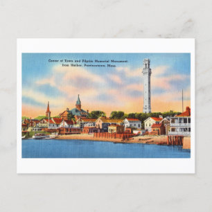 Carte Postale Vue du port à Provincetown, Massachusetts Vintage