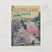 Carte Postale Vue du port Portland Maine USA (Devant)