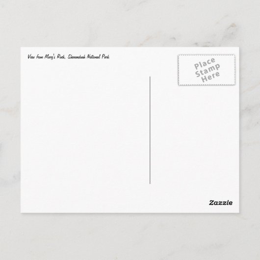 Carte Postale Vue du rocher de Mary (Dos)