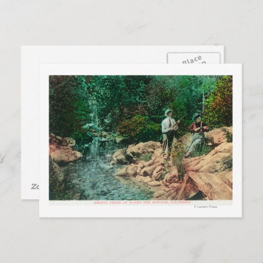 Carte Postale Vue du ruisseau Coyote à Gilroy Hot Springs (Devant / Derrière)