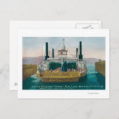 Carte Postale Vue du SP Ferry Boat Solano à quai (Devant / Derrière)