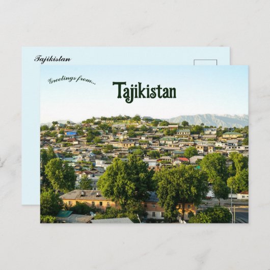 Carte Postale Vue du Tadjikistan (Devant / Derrière)