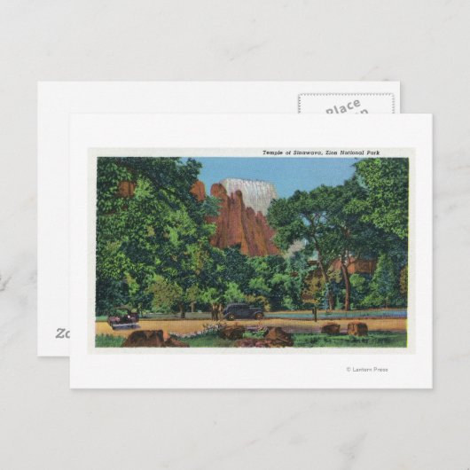 Carte Postale Vue du temple de Sinawava (Devant / Derrière)