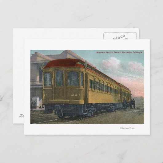 Carte Postale Vue du train électrique du Nord (Devant / Derrière)