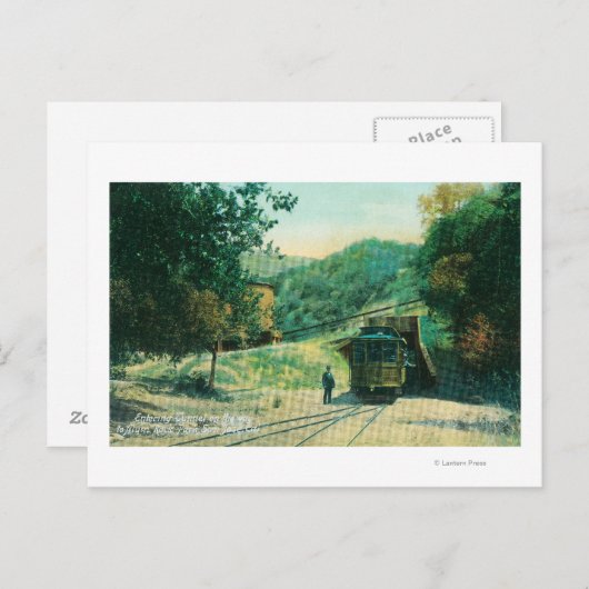 Carte Postale Vue du train entrant du tunnel à Alum Rock (Devant / Derrière)