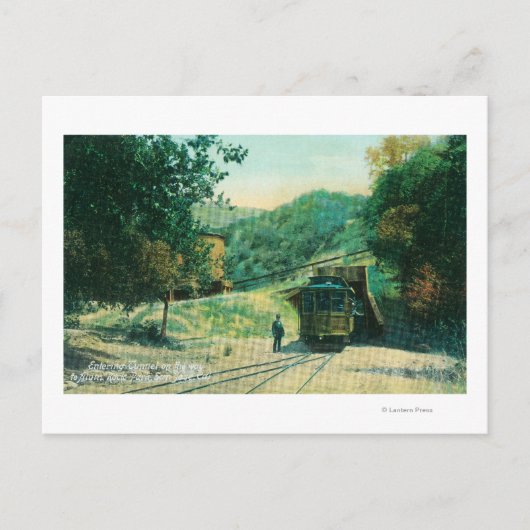 Carte Postale Vue du train entrant du tunnel à Alum Rock (Devant)