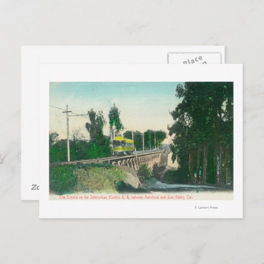 Carte Postale Vue du trèfle sur le chemin de fer interurbain (Devant / Derrière)