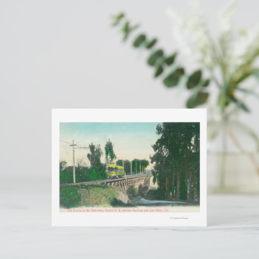 Carte Postale Vue du trèfle sur le chemin de fer interurbain (Debout devant)