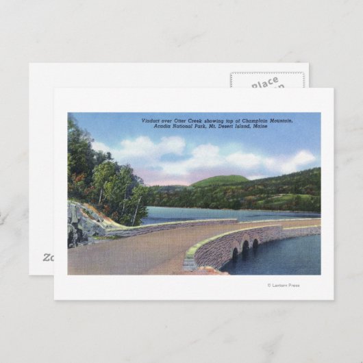 Carte Postale Vue du viaduc du ruisseau Otter, mont Champlain. (Devant / Derrière)