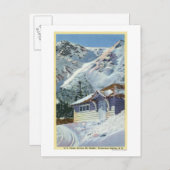 Carte Postale Vue d'un abri de ski du Service forestier américai (Devant / Derrière)