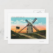 Carte Postale Vue d'un ancien moulin à vent (Devant / Derrière)