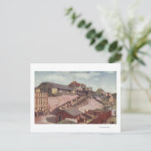 Carte Postale Vue d'un débarquement en bateau et d'un pavillon (Debout devant)