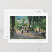 Carte Postale Vue d'un jeu de croquet Harbin Springs, CA (Devant / Derrière)