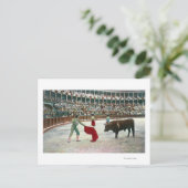 Carte Postale Vue d'un Matador sur le point de projeter le BullS (Debout devant)