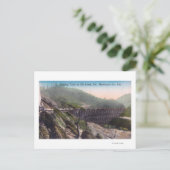 Carte Postale Vue d'un train d'exploitation forestière sur le po (Debout devant)