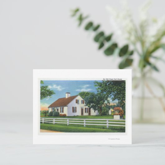 Carte Postale Vue d'une ancienne maison de Cape Cod (Debout devant)