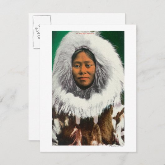 Carte Postale Vue d'une beauté Eskimo (Devant / Derrière)