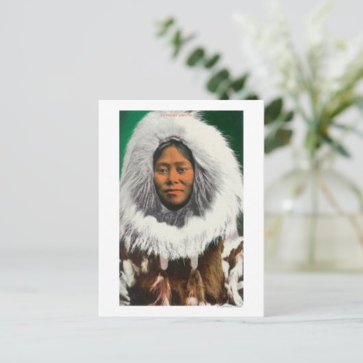 Carte Postale Vue d'une beauté Eskimo (Debout devant)