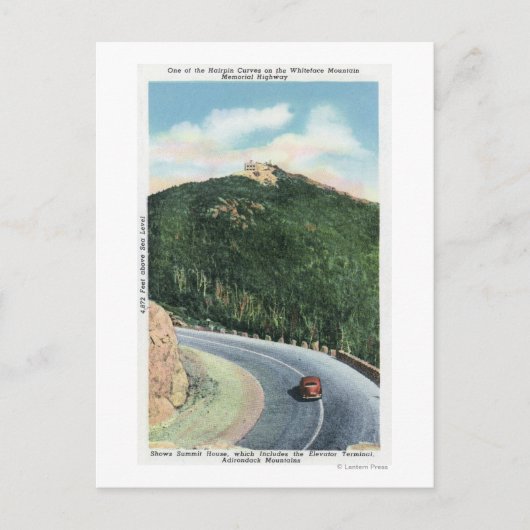 Carte Postale Vue d'une courbe de cheveu sur le chemin Memorial (Devant)