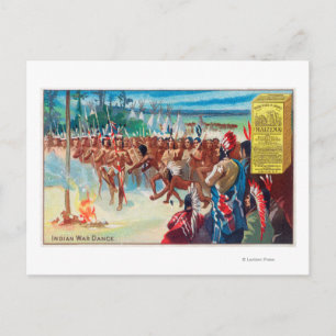 Carte Postale Vue d'une danse indienne, annonce de produit Maize