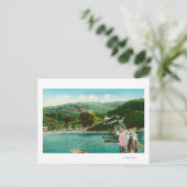 Carte Postale Vue d'une famille sur Lake DockInverness, CA (Debout devant)