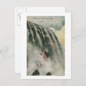 Carte Postale Vue d'une femme aux chutes (Devant / Derrière)