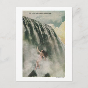 Carte Postale Vue d'une femme aux chutes
