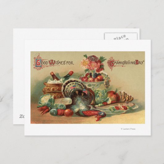 Carte Postale Vue d'une fête (Devant / Derrière)