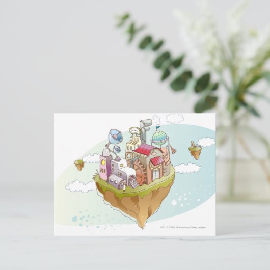 Carte Postale Vue d'une illustration abstraite colorée (Debout devant)