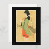 Carte Postale Vue d'une Japonaise à ParisParis, France (Devant / Derrière)