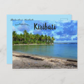 Carte Postale Vue d'une plage à Butaritari Kiribati (Devant / Derrière)