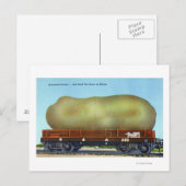 Carte Postale Vue d'une pomme de terre d'Aroostook sur un chario (Devant / Derrière)