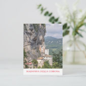 Carte postale vue église Madonna della Corona (Debout devant)
